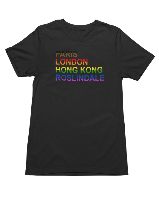 Paris London Hong Kong Roslindale Pride T-shirt