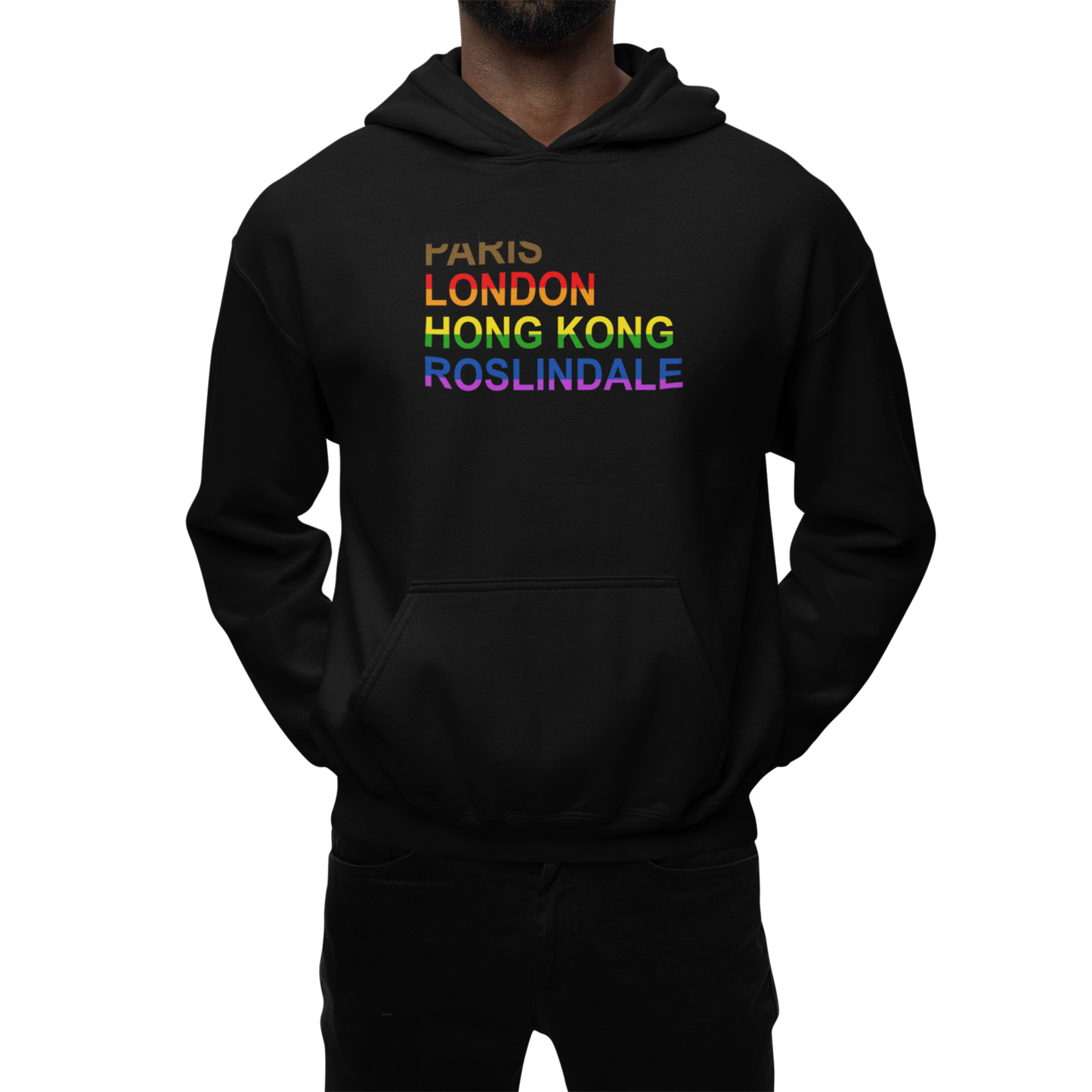 Paris London Hong Kong Roslindale Hoodie